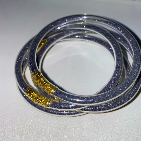 Silver all weather bangles - Picture 2 of 4